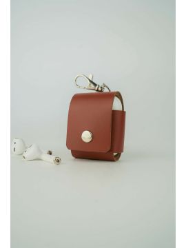 Чехол для Apple AirPods коньячный