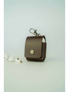 Чехол для Apple AirPods темно коричневый