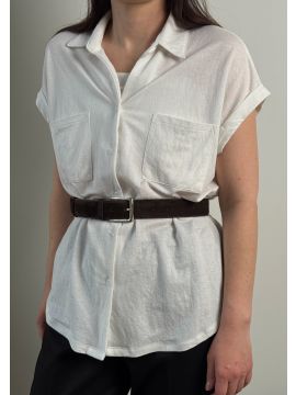 Ремень с подиумом коричневый