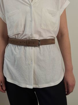 Ремень с подиумом капучино